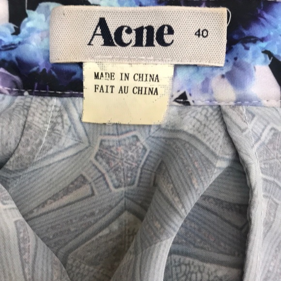 ACNE | Blue Short Sleeve Flowy Top - Picture 7 of 8